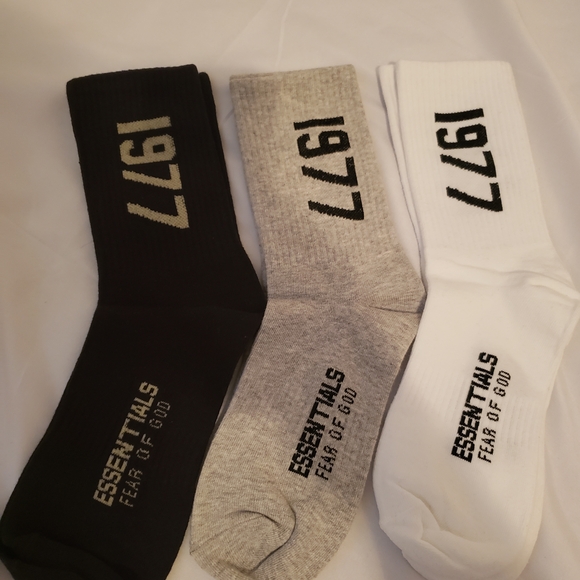 Essentials Other - Essentials Casual Socks - Black, Gray, White